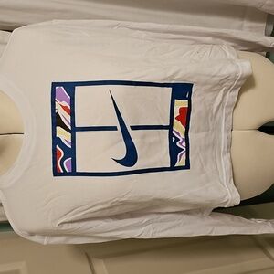 Womens Nike Dri-fit Court Slam Cropped Long Sleeve Tee Size Large